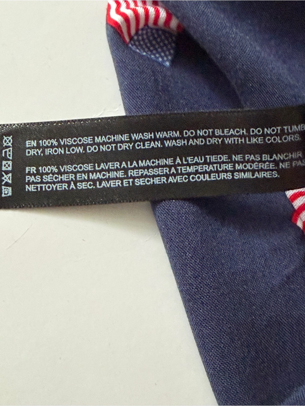 Denim & Flower Mens Summer Shirt Short Sleeve Button Up American Flag Sz Large - Picture 8 of 9